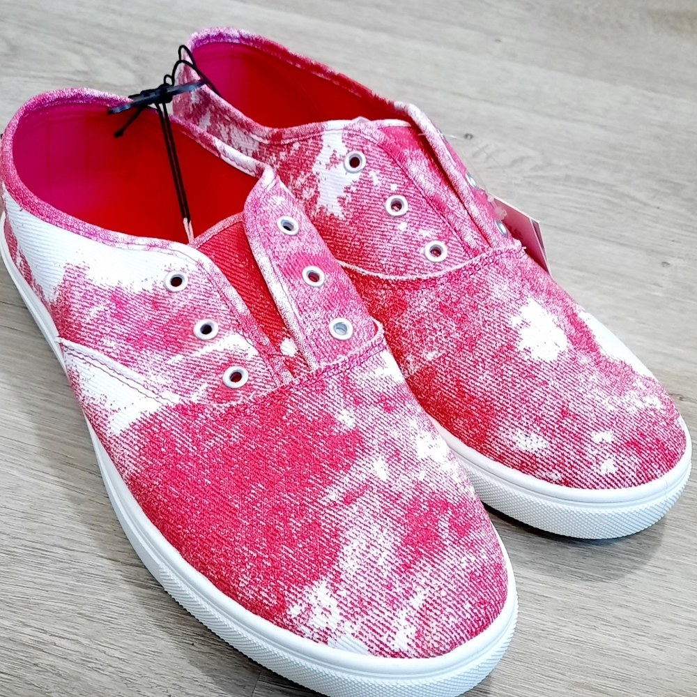Women's Sneakers Tie Dye Pull-on Hot Pink #8 NWT